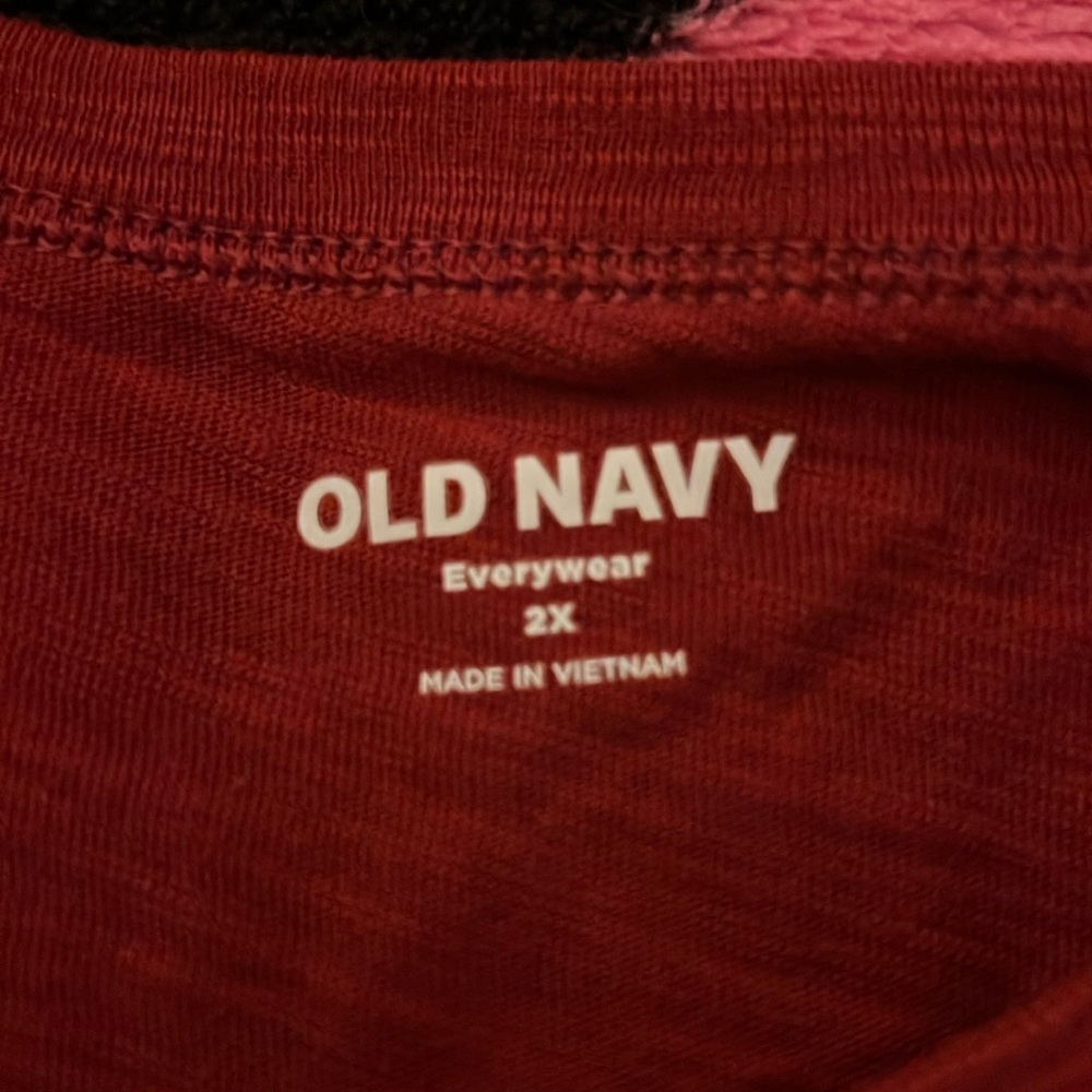 Old Navy Everywear Top Long Sleeve Red Women’s Size XXL